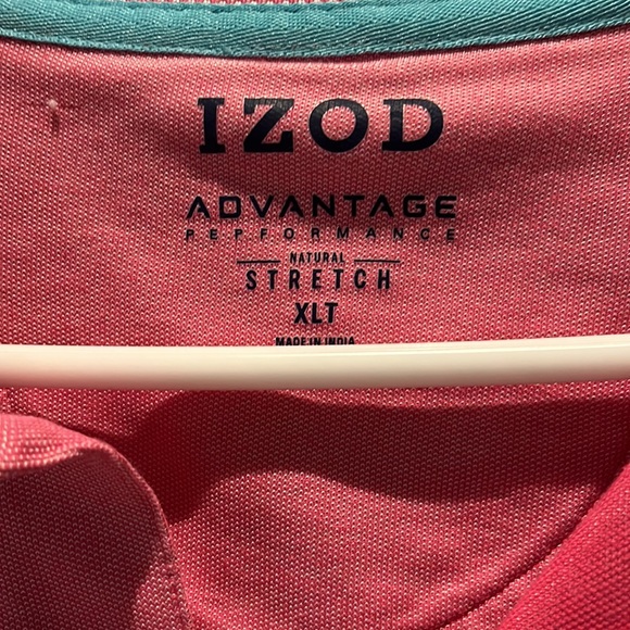 Men’s polo golf shirt- pinkish peach in color. One tiny pull inside near collar - Picture 2 of 6